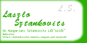 laszlo sztankovits business card